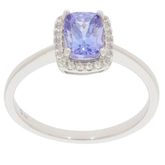 Sterling Silver Semi Mount Ring Setting Cushion CU 7X5mm Halo Solitaire - Syzjewelry