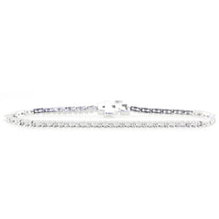 14K White Gold Semi Mount Tennis Bracelet Setting Round RD 2x2mm - Syzjewelry