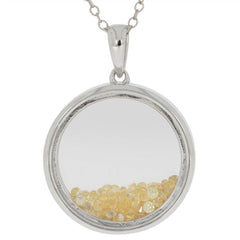 Sterling Silver Semi Mount Pendant Setting Gemstone Shaker Locket Pendant - Syzjewelry