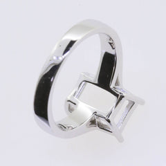 Sterling Silver Semi Mount Ring Setting Emerald OCT 12x8 mm Solitaire - Syzjewelry