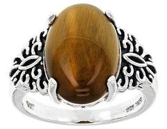 Sterling Silver Semi Mount Ring Setting Oval OV 14X10mm Cabo Art Deco Style - Syzjewelry