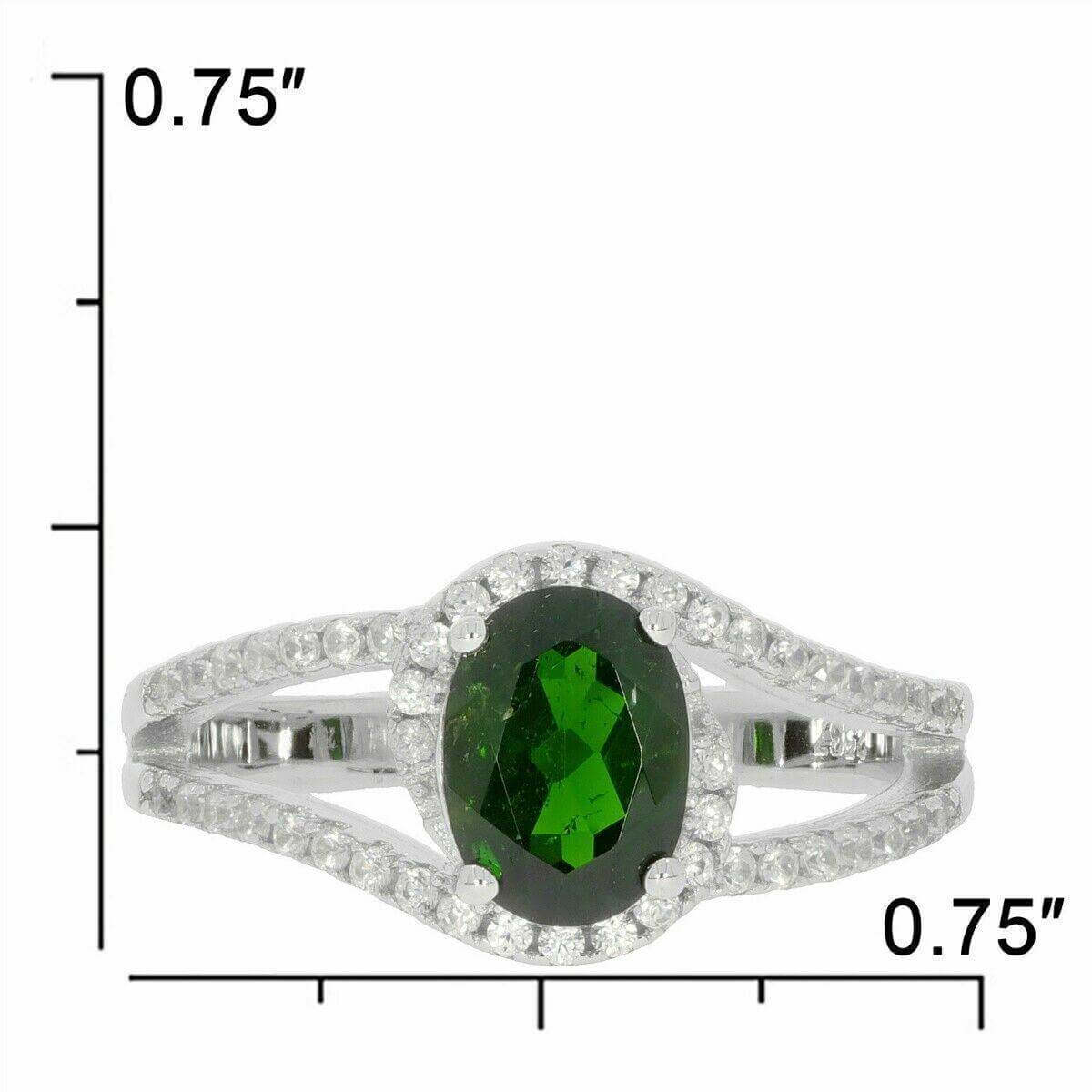 Sterling Silver Semi Mount Ring Setting Oval OV 8x6mm White Topaz PJC2537R - Syzjewelry