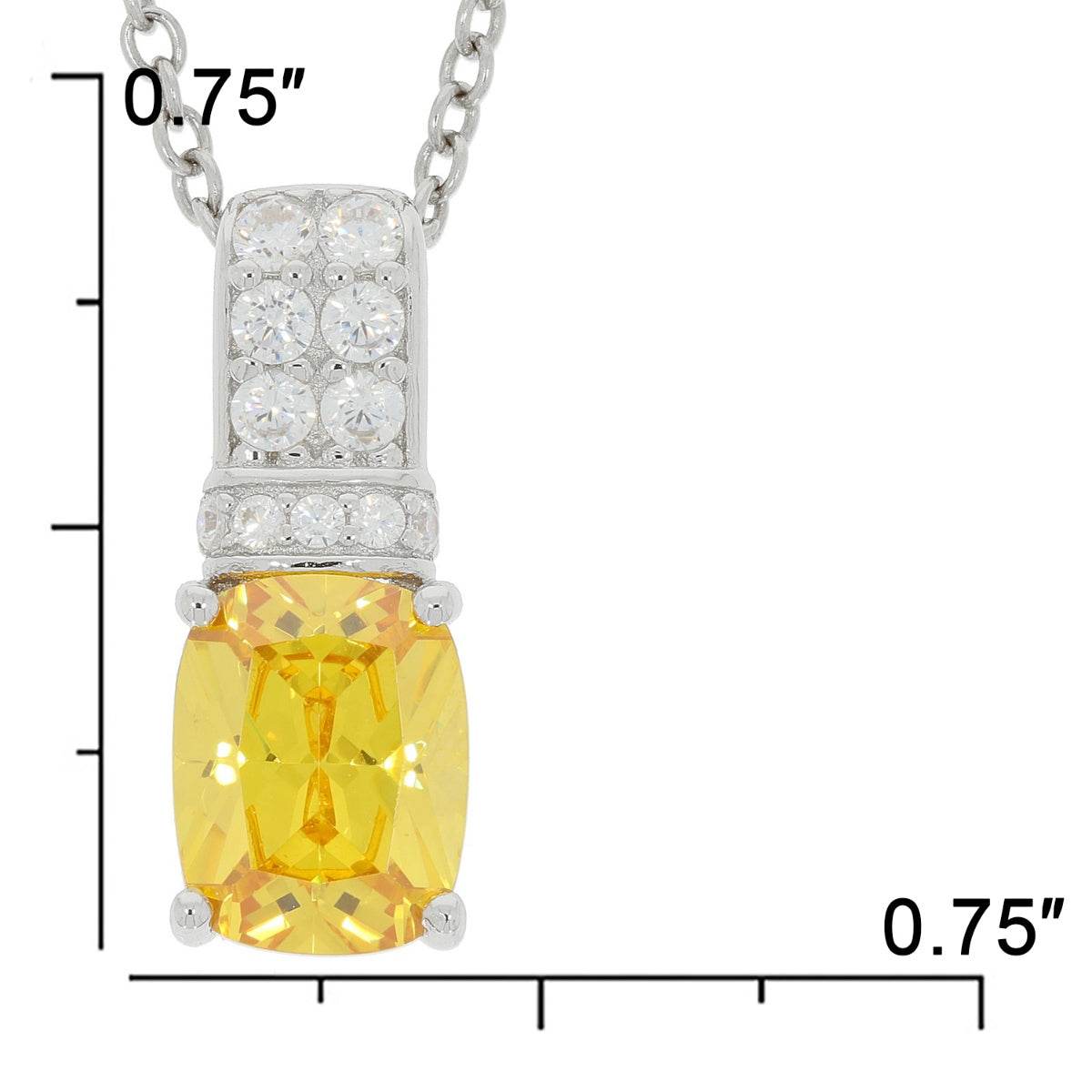 Sterling Silver Semi Mount Pendant Setting Cushion CU 9x7mm - Syzjewelry