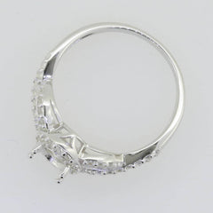 14K White Gold Semi Mount Ring Setting Oval OV 9x7mm PJC4667R14K - Syzjewelry