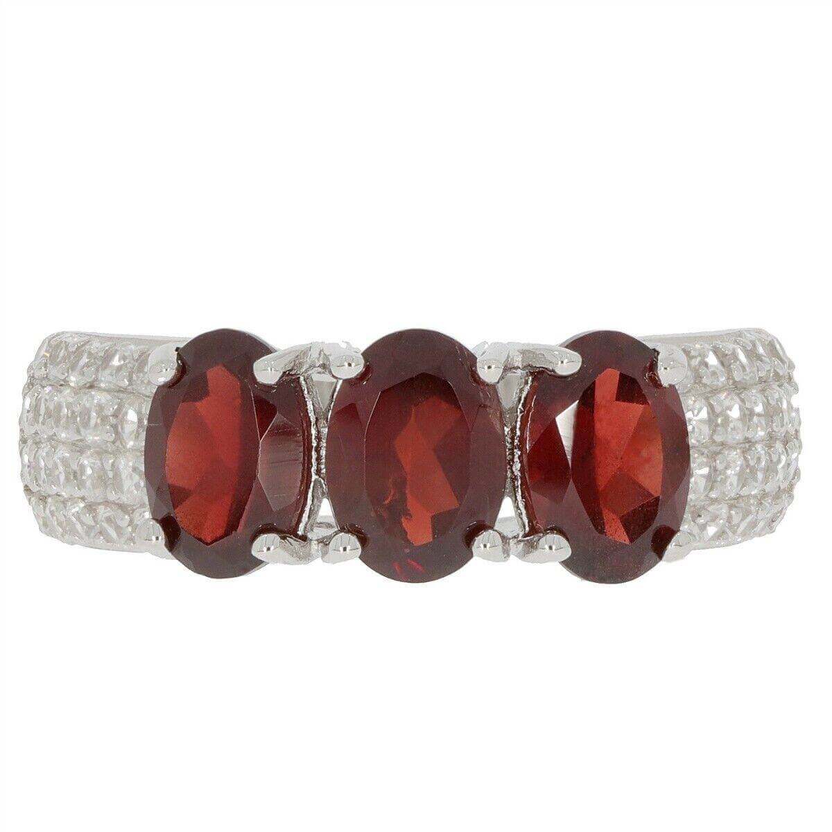 Sterling Silver Semi Mount Ring Setting Oval OV 7X5mm White Topaz PJC2085RY7 - Syzjewelry