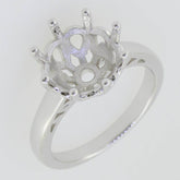 Sterling Silver Semi Mount Ring Setting Round RD 11x11mm Solitaire - Syzjewelry