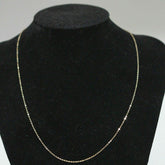 9K Yellow Gold Enlongated Cable Chain18 Inch Spring clasp - Syzjewelry