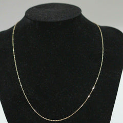 9K Yellow Gold Enlongated Cable Chain18 Inch Spring clasp - Syzjewelry