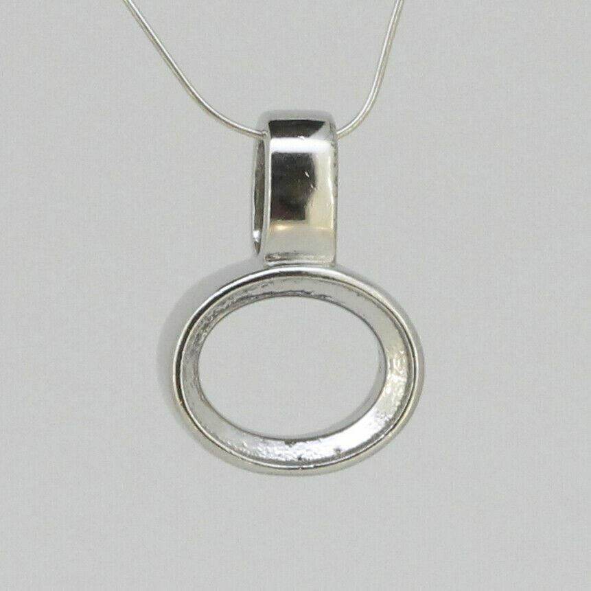 Sterling Silver Semi Mount Pendant Setting Oval OV 12x10 mm Bezel Set - Syzjewelry