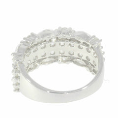 Sterling Silver Semi Mount Ring Setting MQ 5X2.5mm White Topaz N0319PJC0587R - Syzjewelry