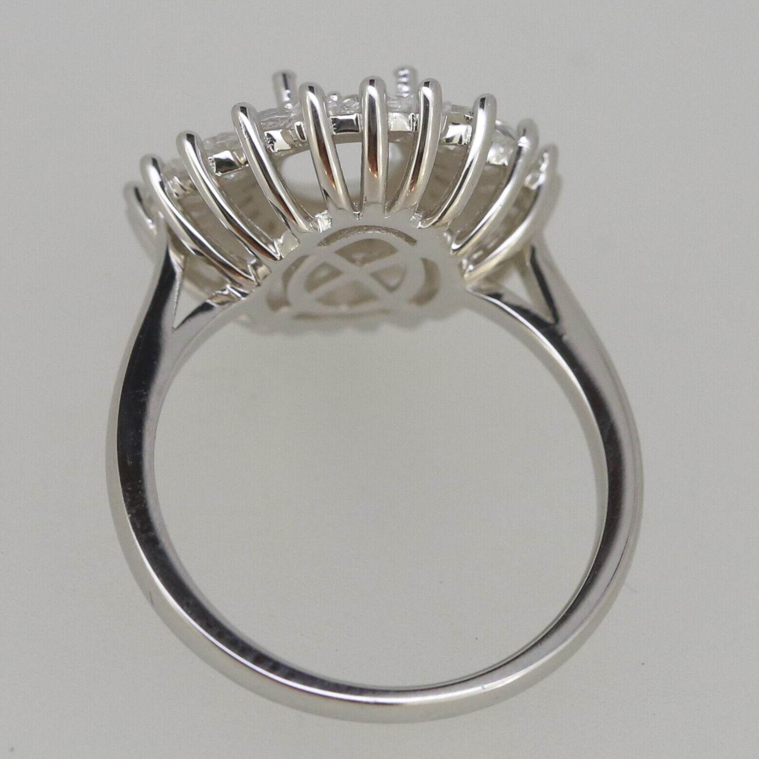 Sterling Silver Semi Mount Ring Setting Oval OV 8x6mm Engagement Ring Double Halo Baguette - Syzjewelry