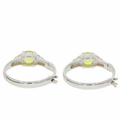 Sterling Silver Semi Mount Earrings Setting RD 5x5mm White Topaz - Syzjewelry