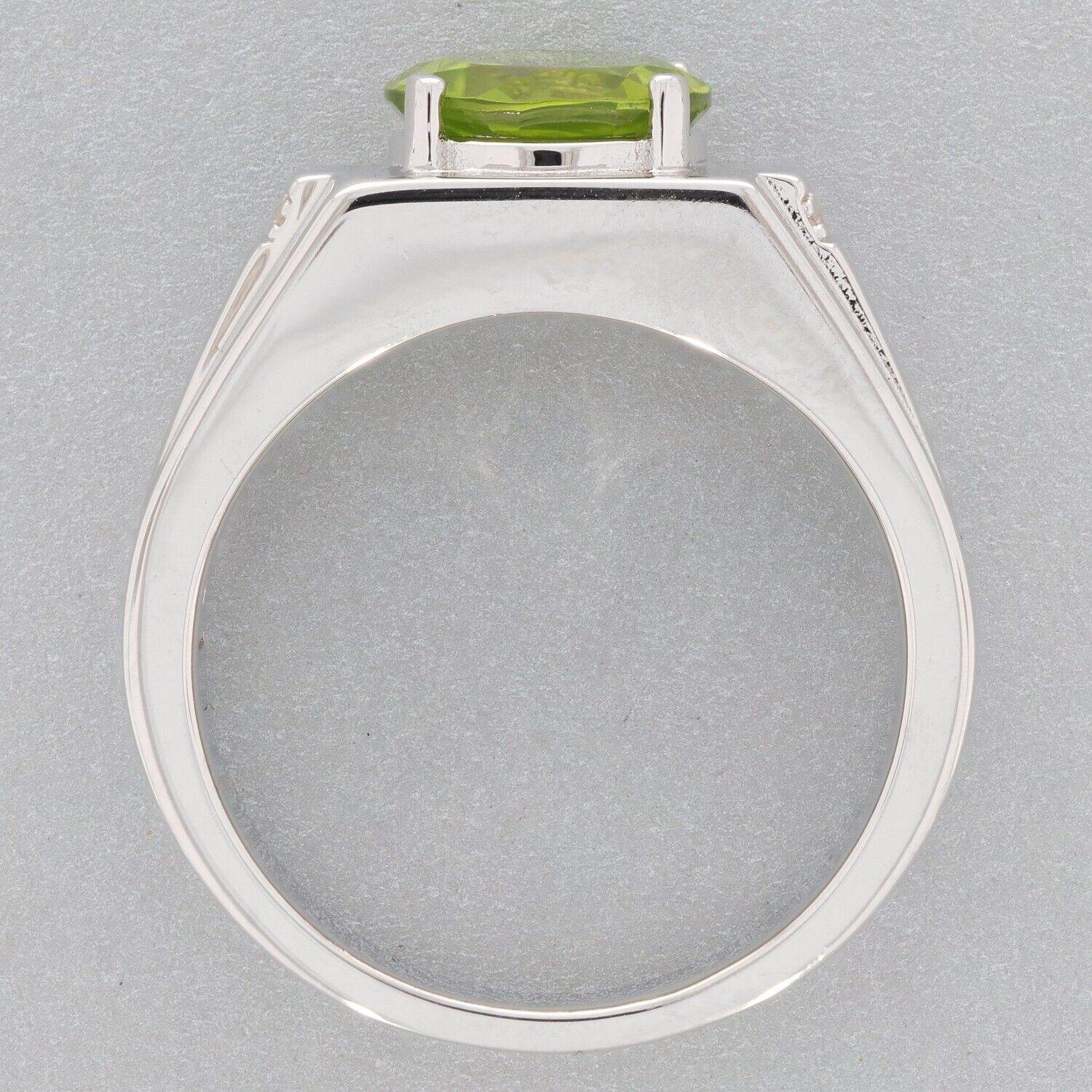 Men's Sterling Silver Semi Mount Ring Setting Round RD 9X9mm Prongs Set - Syzjewelry