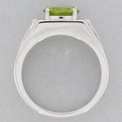 Men's Sterling Silver Semi Mount Ring Setting Round RD 9X9mm Prongs Set - Syzjewelry