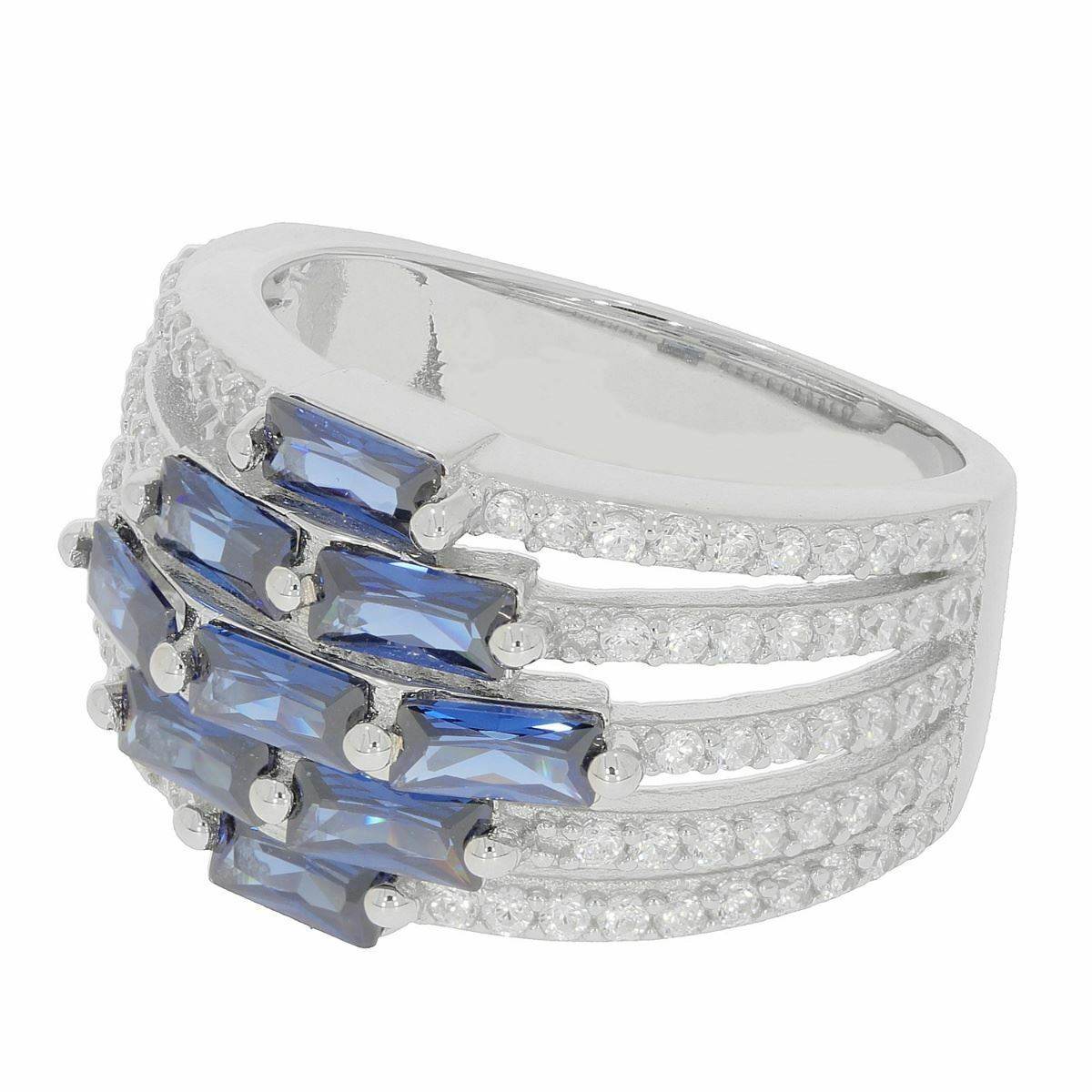 Sterling Silver Semi Mount Ring Setting OCT 5X2.5mm White Topaz N0041PJC0555 - Syzjewelry