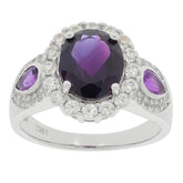 Sterling Silver Semi Mount Ring Setting Oval OV 10x8 Cocktail Ring White Topaz - Syzjewelry