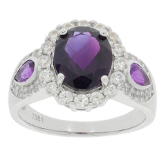 Sterling Silver Semi Mount Ring Setting Oval OV 10x8 Cocktail Ring White Topaz - Syzjewelry