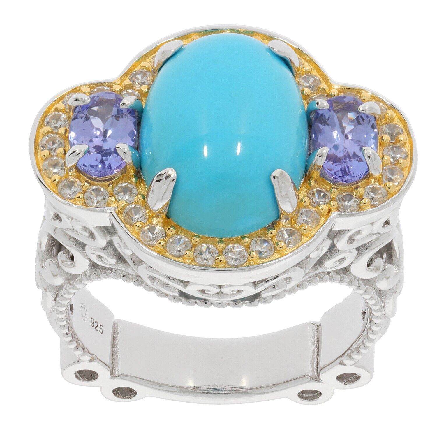 Sterling Silver Semi Mount Ring Setting Oval OV 14X10mm OV6x4 3 Stones - Syzjewelry