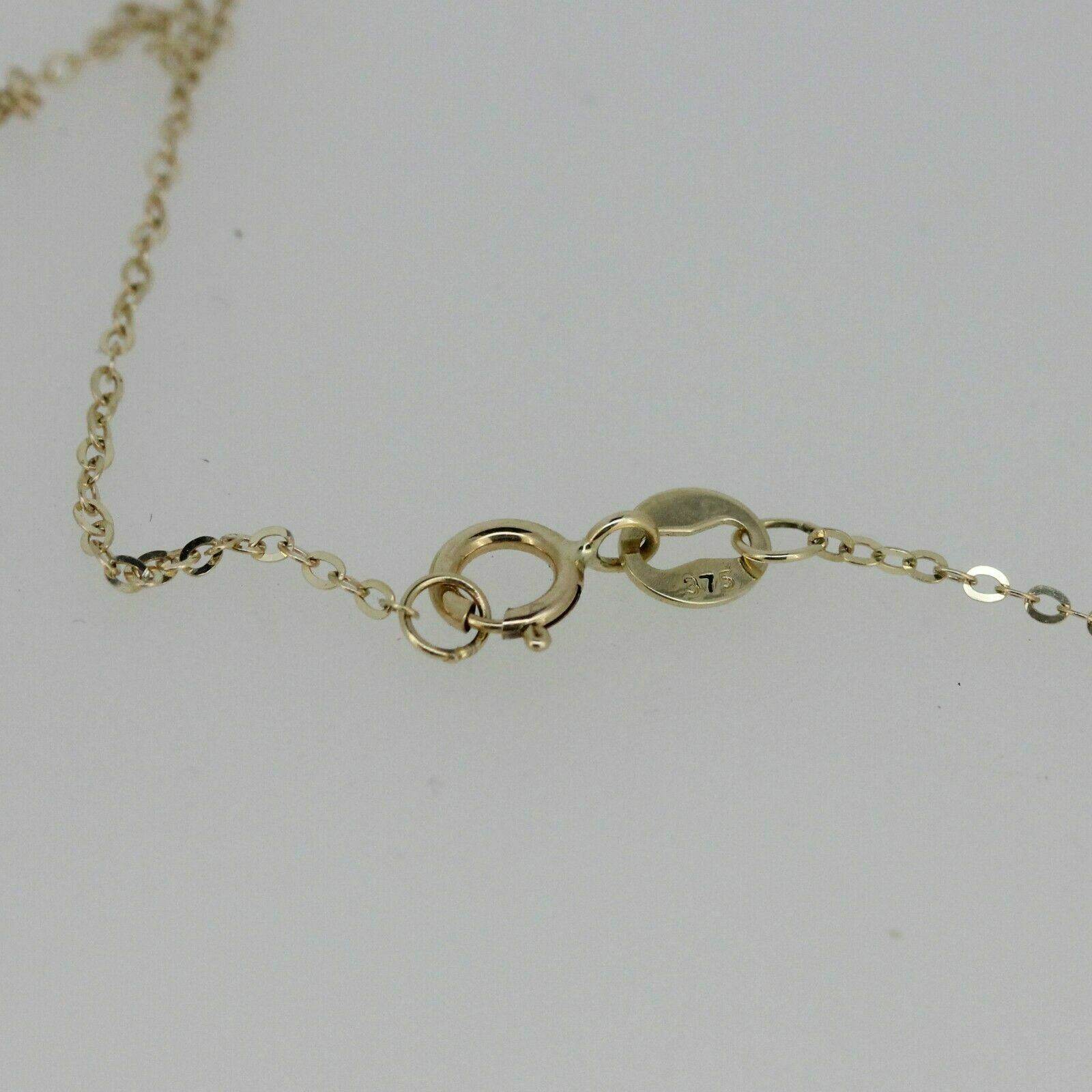 9K Yellow Gold Enlongated Cable Chain18 Inch Spring clasp - Syzjewelry