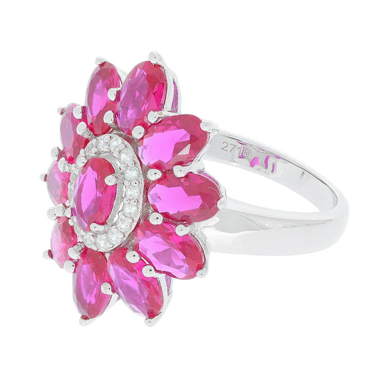 Sterling Silver Semi Mount Ring Setting Oval OV 6X4mm White Topaz D-PJC2718R - Syzjewelry