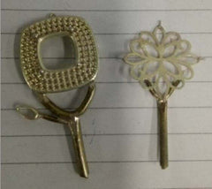 Sterling Silver Semi Mount Pendant Setting 12x12mm Cushion Triple Halo with White Topaz - Syzjewelry