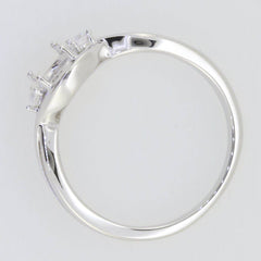 14K White Gold Semi Mount Ring Setting Oval OV 7x5mm W/ Moissanite Twisted Shank - Syzjewelry