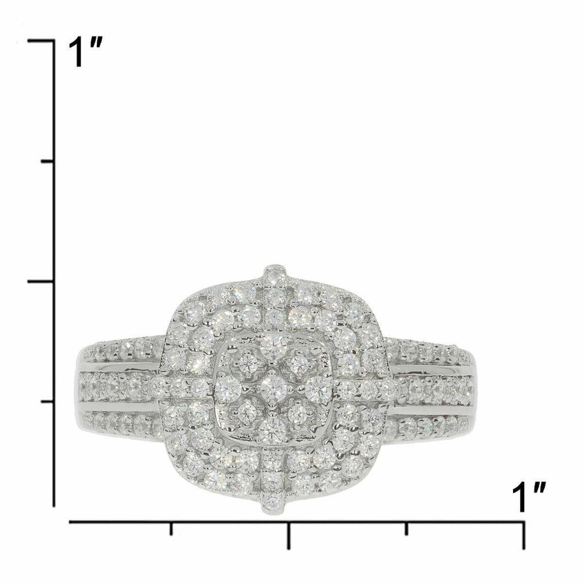 Sterling Silver Semi Mount Ring Setting RD 1.4mm White Topaz 1000R - Syzjewelry