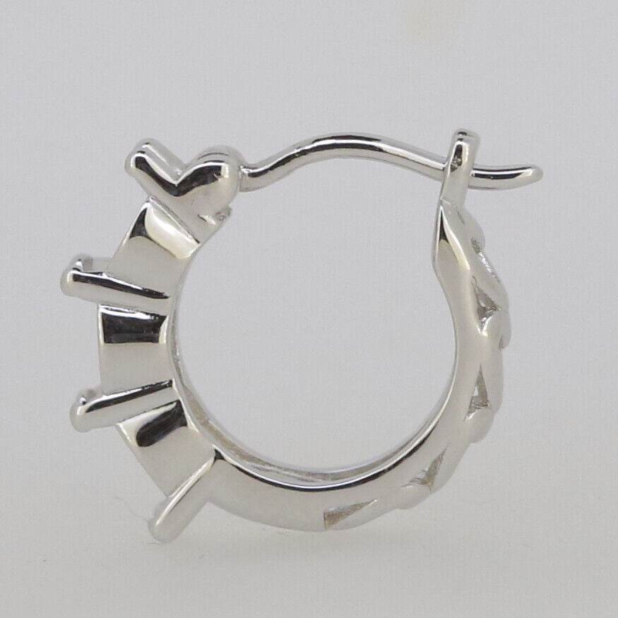 Sterling Silver Semi Mount Earrings Setting RD 5x5mm French Clip - Syzjewelry