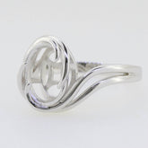 Sterling Silver Semi Mount Ring Setting Oval OV 11x9mm Contemporary - Syzjewelry