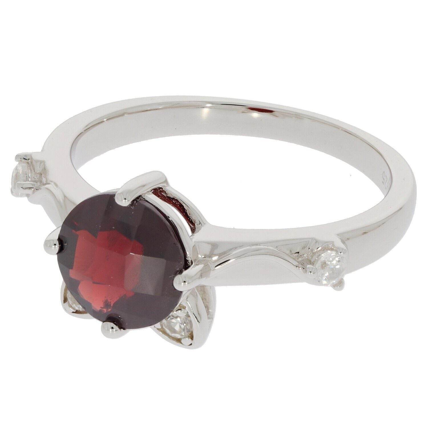 Sterling Silver Semi Mount Ring Setting Round RD 8x8mm White Topaz D - PJC2849 - Syzjewelry