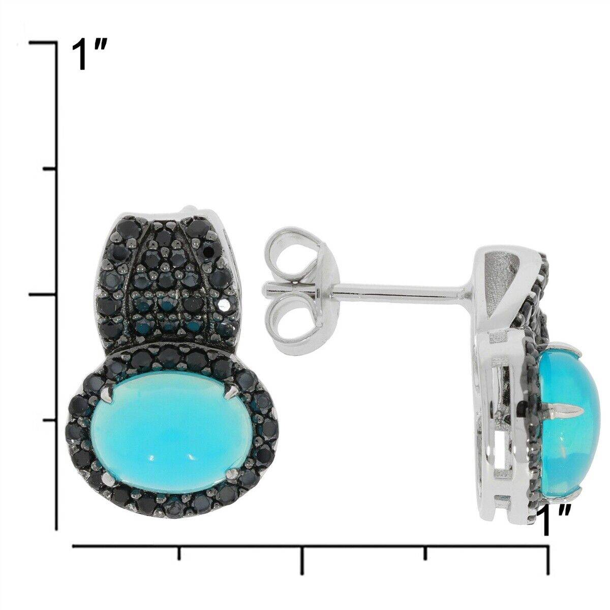 Sterling Silver Semi Mount Earrings Setting OV 8x6mm white topaz White - Syzjewelry