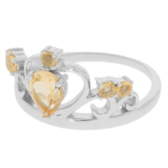 Sterling Silver Semi Mount Ring Setting PE 7X5mm White Topaz - Syzjewelry