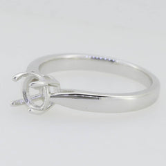 Sterling Silver Semi Mount Ring Setting Round RD 6.5mm White Topaz GTL21067R - Syzjewelry