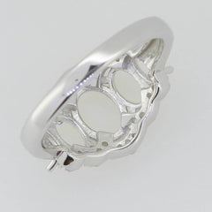 Sterling Silver Semi Mount Ring Setting Oval OV 8X6mm 6x4mm 5x3m Whi Topaz - Syzjewelry