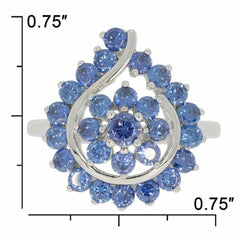 Sterling Silver Semi Mount Ring Setting RD 3.5x3.5 RD 2.5x2.5mm White Topaz - Syzjewelry