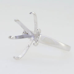 Sterling Silver Semi Mount Ring Setting Pear Cut PE 18x11mm Solid - Syzjewelry