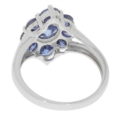 Sterling Silver Semi Mount Ring Setting Round RD 6.5x6.5 4.5 3.5mm Cluster - Syzjewelry