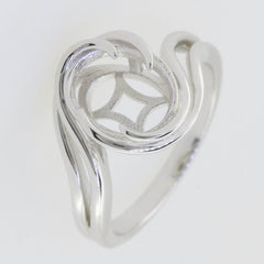 Sterling Silver Semi Mount Ring Setting Oval OV 11x9mm Contemporary - Syzjewelry