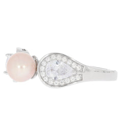 Sterling Silver Semi Mount Ring Setting Round RD 6x6mm Pearl 3 Stone 14795 - Syzjewelry