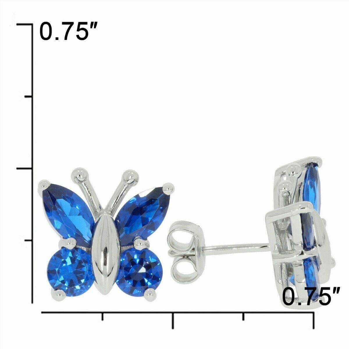 Sterling Silver Semi Mount Earrings Setting Marquise MQ 8x4mm RD 5x5 W - Syzjewelry