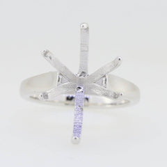 Sterling Silver Semi Mount Ring Setting Pear Cut PE 18x11mm Solid - Syzjewelry