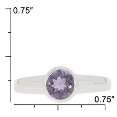 Sterling Silver Semi Mount Ring Setting Round RD 7x7mm Bezel Set - Syzjewelry