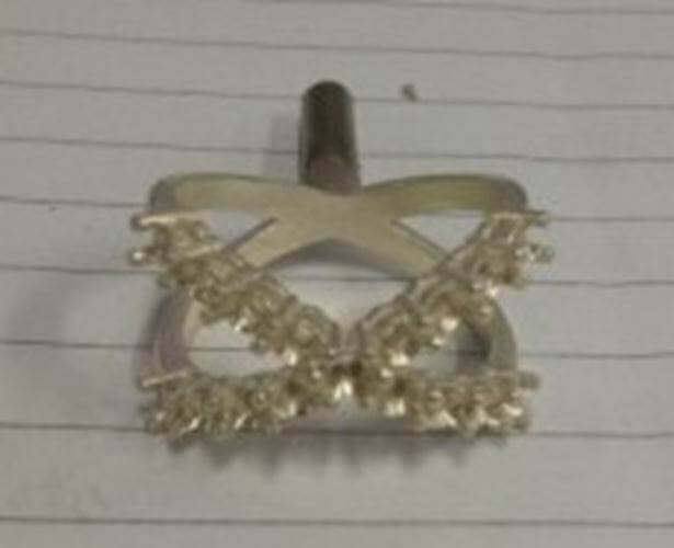 Sterling Silver Semi Mount Ring Setting Round RD 3x3mm Criss Cross Ring - Syzjewelry