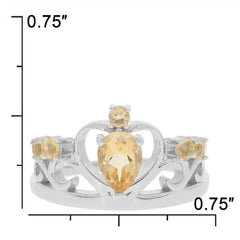 Sterling Silver Semi Mount Ring Setting PE 7X5mm White Topaz - Syzjewelry