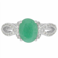 Sterling Silver Semi Mount Ring Setting Oval OV 9x7mm White Topaz PJC2634R - Syzjewelry