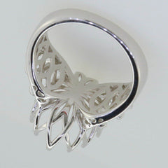 Sterling Silver Semi Mount Ring Setting Oval OV 18x13mm Vintage Style - Syzjewelry