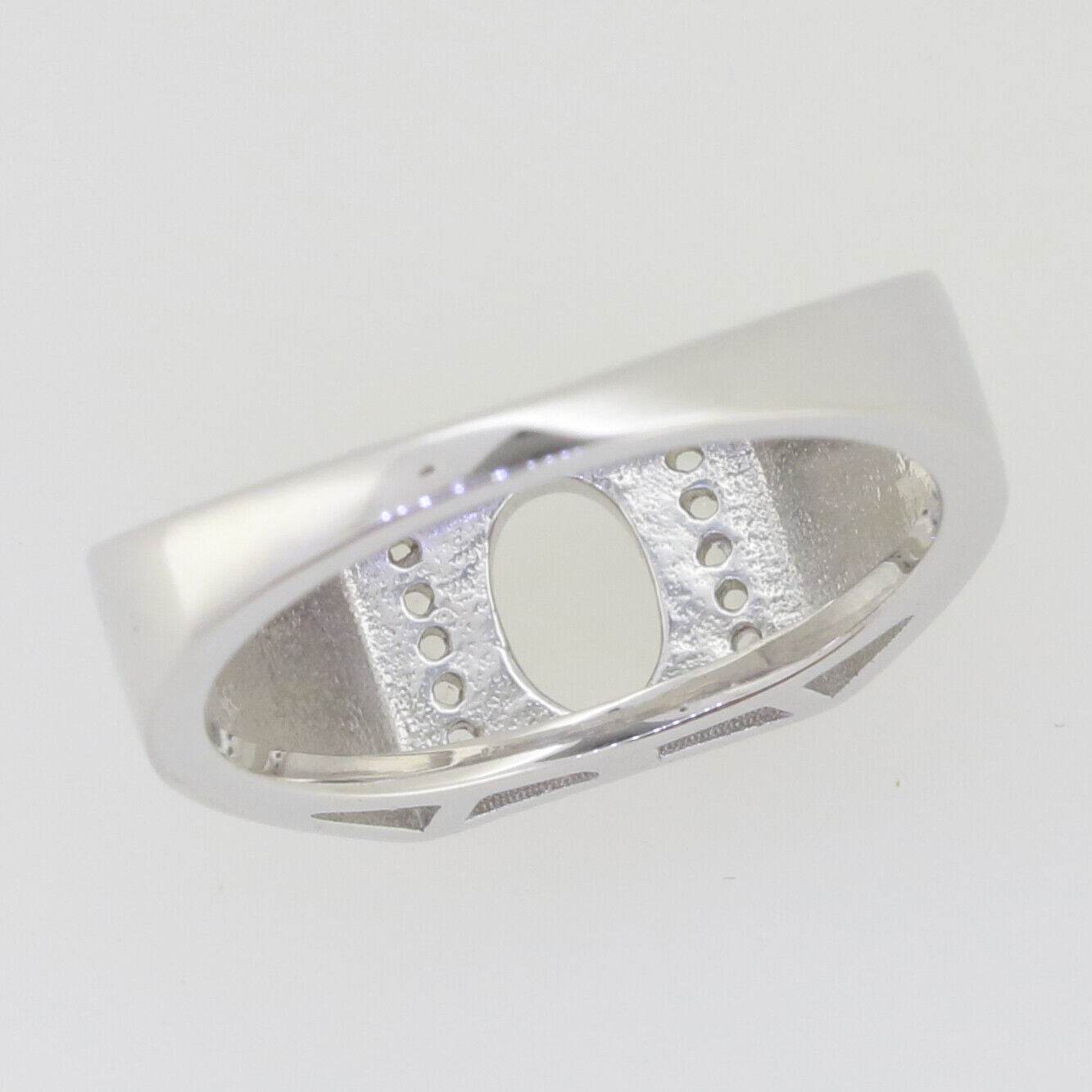 Sterling Silver Semi Mount Ring Setting Oval OV 7x5mm Unisex Band Ring - Syzjewelry