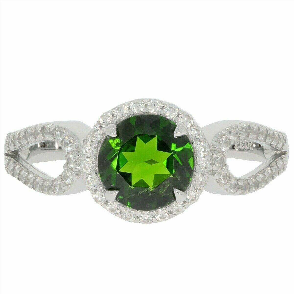 Sterling Silver Semi Mount Ring Setting Round Rd 7x7mm White Topaz PJC2033R - Syzjewelry