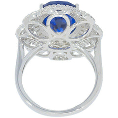 14K White Gold Semi Mount Ring Setting Oval OV 14x10mm - Syzjewelry