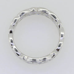 Sterling Silver 7 mm Celtic Knot Band Ring White Topaz - Syzjewelry